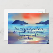 Liefde is een eindeloze oceaanWaterverf Briefkaart (Voorkant / Achterkant)