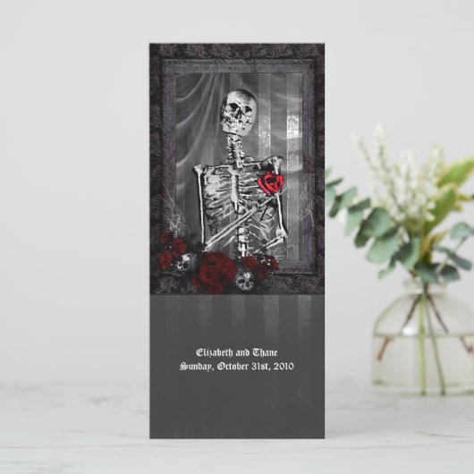 Liefde is een etnisch gothic Wedding Menu (Staand voorkant)