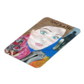 Liefde is een Fire Pop Art Music Magnet Magneet (Linkerzijde)