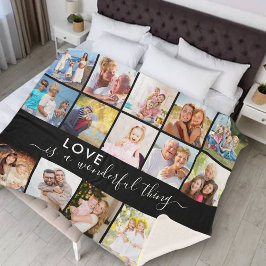 Liefde is een geweldig ding 15 Photo Black Sherpa Deken