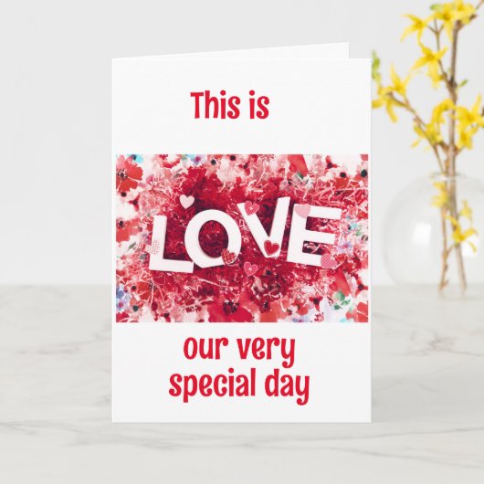 LIEFDE IS EEN *HEEL MOOI DING* VOOR ONS! KAART (Gele Bloem)