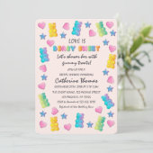 Liefde is een heel zoete Candyland Bruiloftfeest Kaart (Staand voorkant)