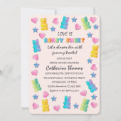 Liefde is een heel zoete Candyland Bruiloftfeest Kaart (Voorkant)