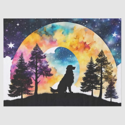 Liefde is een Hond die op je wacht Tissuepapier (Voorkant)