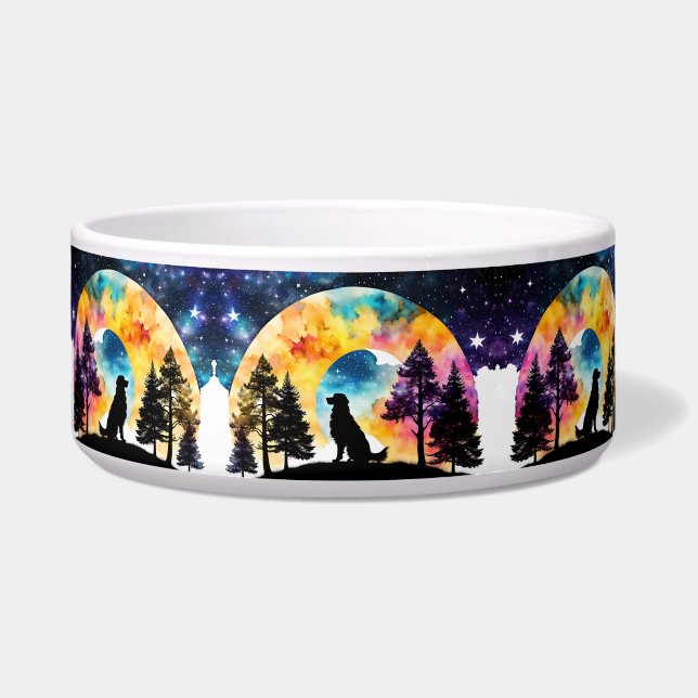 Liefde is een Hond die op je wacht Voerbakje (Voorkant)