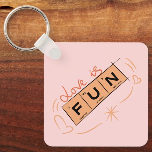 Liefde is een leuke Sleutelhanger (Voorkant)