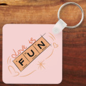 Liefde is een leuke Sleutelhanger (Achterkant)