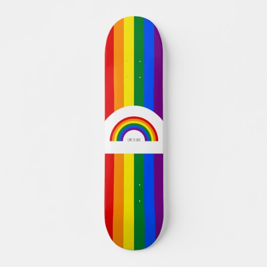 Liefde is een liefdesregenboogskateboard persoonlijk skateboard (Voorkant)