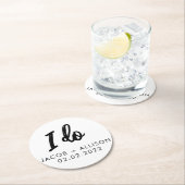 liefde is een liefje elegante chocoladebruiloft. ronde kartonnen onderzetter (Insitu)