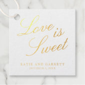 Liefde is een lieve, elegante bruiloft bedankjes labels (Voorkant)