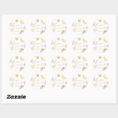 Liefde is een lieve Waterverf Donuts Wedding Favor Ronde Sticker (Vel)