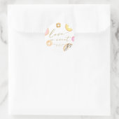 Liefde is een lieve Waterverf Donuts Wedding Favor Ronde Sticker (Tas)