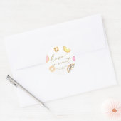Liefde is een lieve Waterverf Donuts Wedding Favor Ronde Sticker (Envelop)