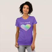 Liefde is een Magische regenbooggradiënt T-shirt (Voorkant volledig)