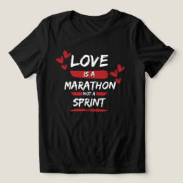 Liefde is een marathon, het runnen van Valentijn's Tri-Blend Shirt