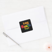 Liefde is een mensenrecht | LGBTQ | Pride | Regenb Vierkante Sticker (Envelop)