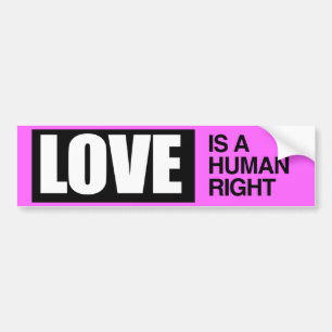 LIEFDE IS EEN MENSENRECHT -.png Bumpersticker