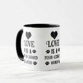 Liefde is een Mok met vier woorden (Voorkant links)