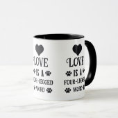 Liefde is een Mok met vier woorden (Voorkant rechts)