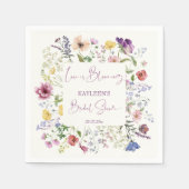 Liefde is een ontluikende boho wilde bloem bruilof servet (Voorkant)