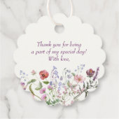 Liefde is een ontluikende boho-wilde bloemen bruid bedankjes labels (Achterkant)