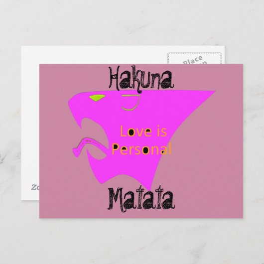 Liefde is een persoonlijk briefkaart van Hakuna Ma (Voorkant / Achterkant)
