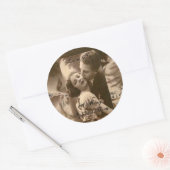 "Liefde is een prachtig iets" Ronde Sticker (Envelop)