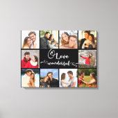Liefde is een prachtige zwarte 10 foto canvas afdruk (Voorkant)