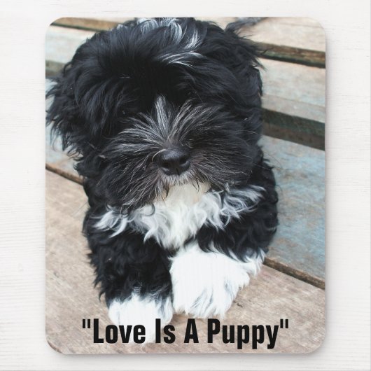 "Liefde is een puppy" mousepad van Zoltan Buday Muismat (Voorkant)