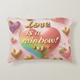 Liefde is een Rainbow Digital Art Accent Kussen