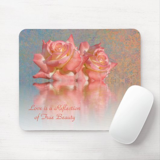 Liefde is een Reflectie van True Beauty Mousepad Muismat (Met muis)