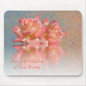 Liefde is een Reflectie van True Beauty Mousepad Muismat (Voorkant)