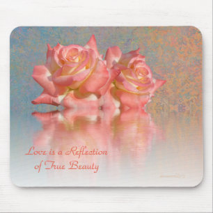 Liefde is een Reflectie van True Beauty Mousepad Muismat