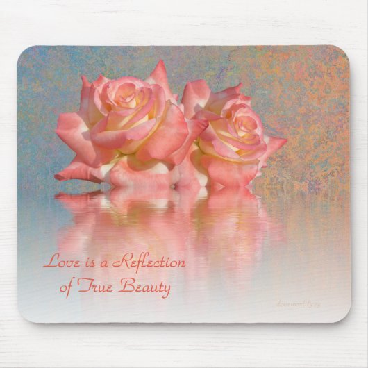 Liefde is een Reflectie van True Beauty Mousepad Muismat (Voorkant)