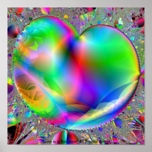 Liefde is een Regenboog Poster