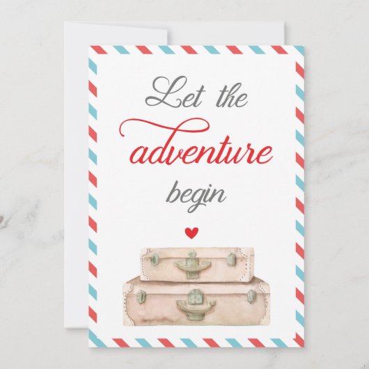 Liefde is een reis bruids douche uitnodiging (Achterkant)