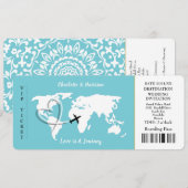 Liefde is een reis Wereldkaart reizen thema bruilo Kaart (Voorkant / Achterkant)