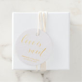 Liefde is een simpel legant weddenschap goud bedankjes labels (Met doos)