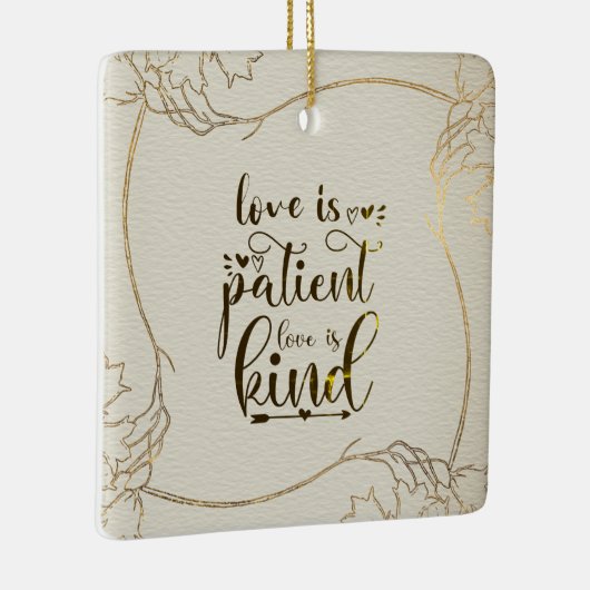 Liefde is een soort gouden Lijst Keramisch Ornament (Rechts)