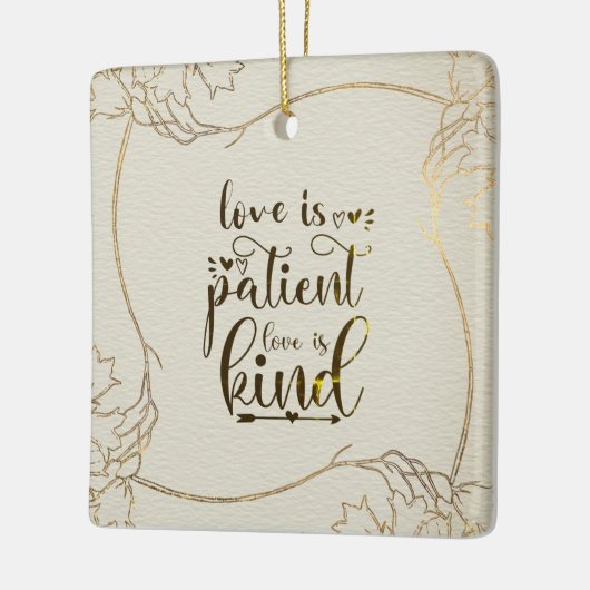 Liefde is een soort gouden Lijst Keramisch Ornament (Links)