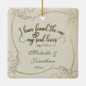 Liefde is een soort gouden Lijst Keramisch Ornament (Achterkant)