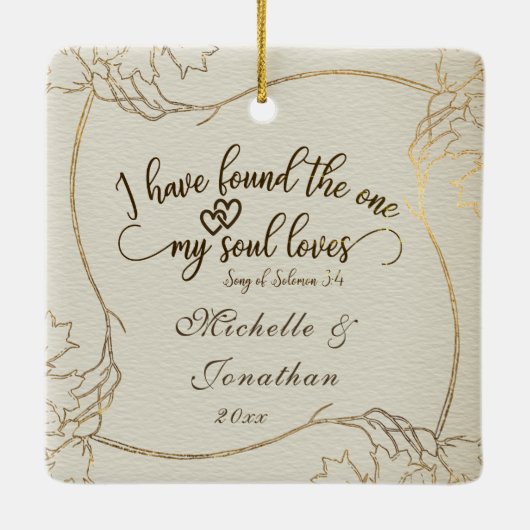 Liefde is een soort gouden Lijst Keramisch Ornament (Achterkant)