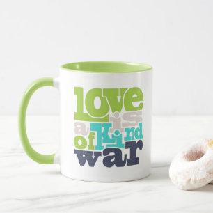 Liefde Is Een Soort Oorlog - Retro Citaat Groene M Mok