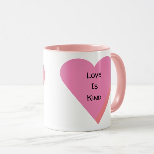 Liefde is een soort roze citaat uit zwarte monogra mok (Voorkant rechts)