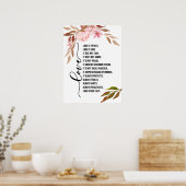 Liefde is een soort roze Floral Poster (Keuken)