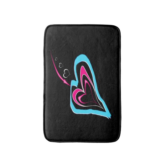 Liefde is een spoor van harten badmat (Voorkant Verticaal)