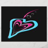 Liefde is een spoor van harten Briefkaart (Voorkant)