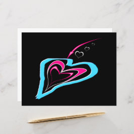 Liefde is een spoor van harten Briefkaart