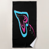 Liefde is een spoor van harten strandlaken (Voorkant)