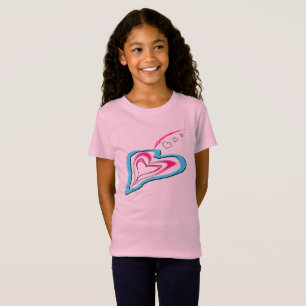 Liefde is een spoor van harten t-shirt